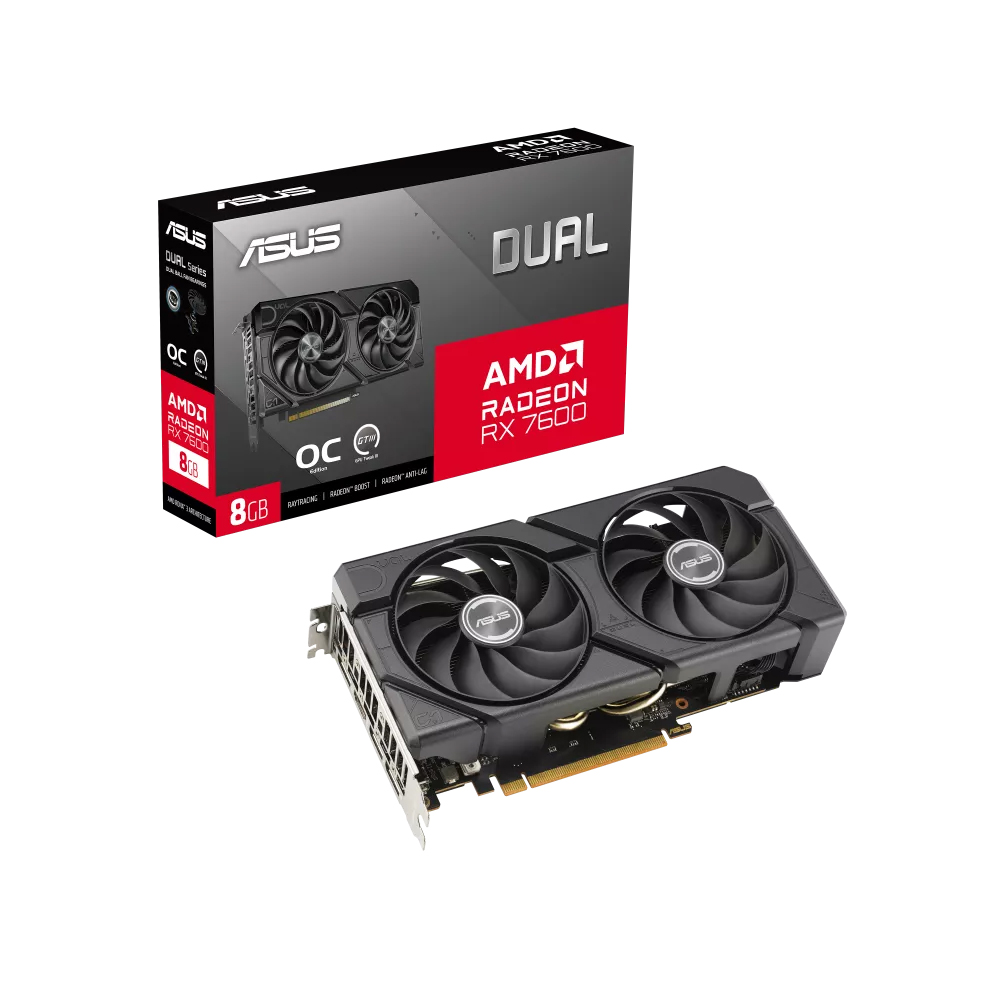 ASUS DUAL �󵥿� RX 7600 O8G EVO OC D6 8GB