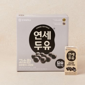 연세우유 고소한 검은콩&고칼슘 두유 190ml (16개)_이미지