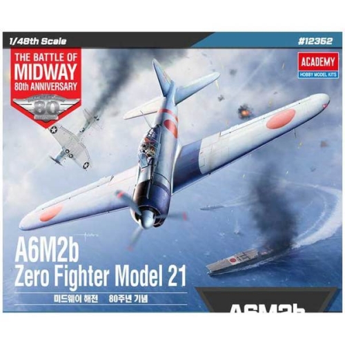 아카데미과학 1/48 A6M2b Zero Fighter Model 21 미드웨이 해전 80주년 기념