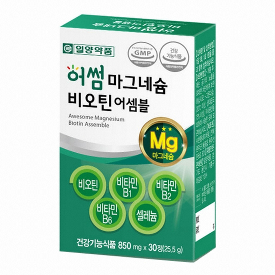 일양약품  어썸 마그네슘 비오틴 어셈블 30정 (1개)