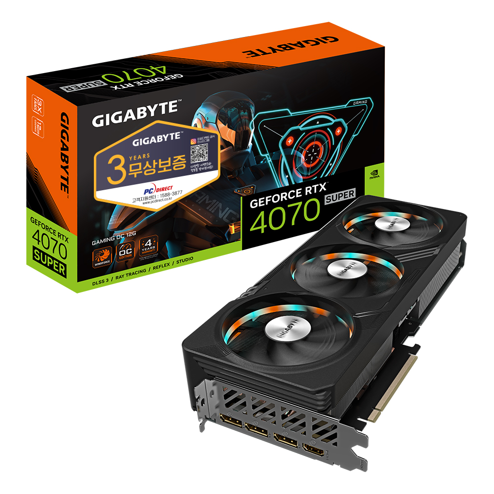 GIGABYTE 지포스 RTX 4070 SUPER GAMING OC D6X 12GB 피씨디렉트