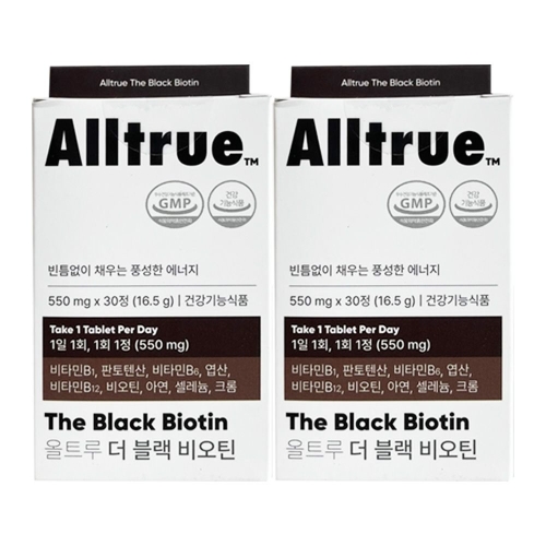 슬로우로켓 올트루 더 블랙 비오틴 550mg 30정