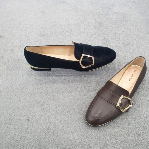 기능성 볼로냐 천연가죽 쿠션업 여성 플랫 로퍼lcwd32u126-99_US