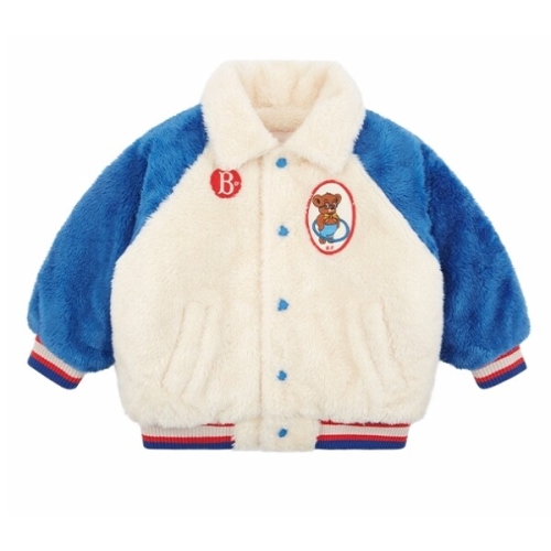 레이시 베이비 컬러 블록 보아 퍼 패딩 자켓BP43JP117