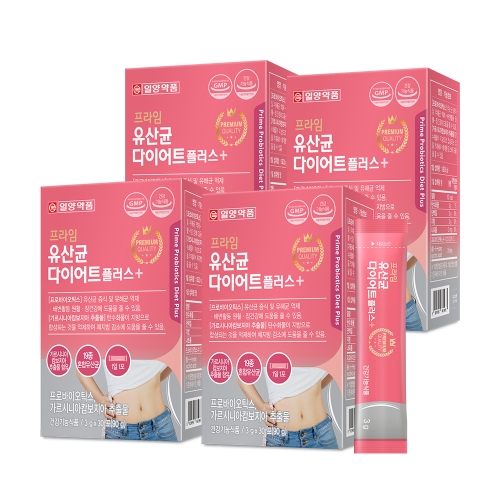 에스엘에스 일양약품 프라임 유산균 다이어트 플러스 3g 30포 (4개)_이미지