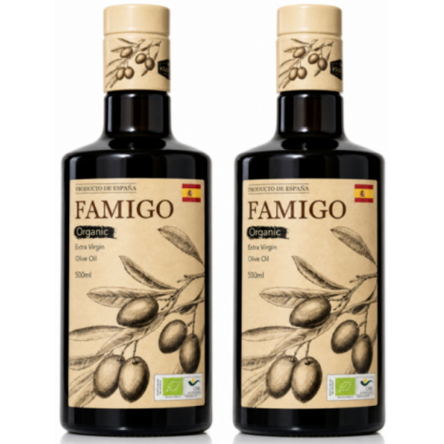 파미고 유기농 엑스트라버진 올리브오일 500ml (2개)_이미지