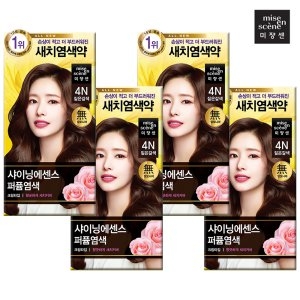 미쟝센 샤이닝 염색약 4N 짙은갈색 4입 새치커버_이미지