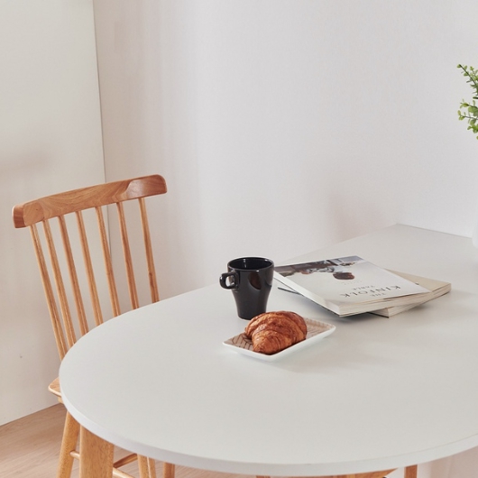 이노센트 엔젤라 반원 식탁 1200 (의자3개)_이미지