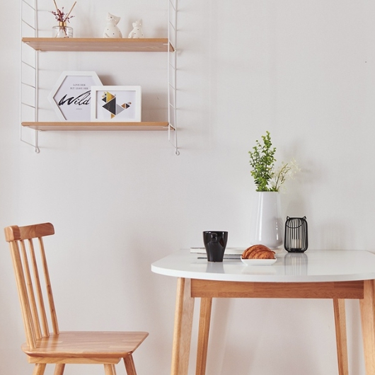 이노센트 엔젤라 반원 식탁 1200 (의자3개)_이미지