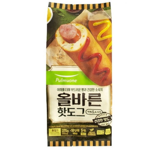 올바른 핫도그 5개입 375g
