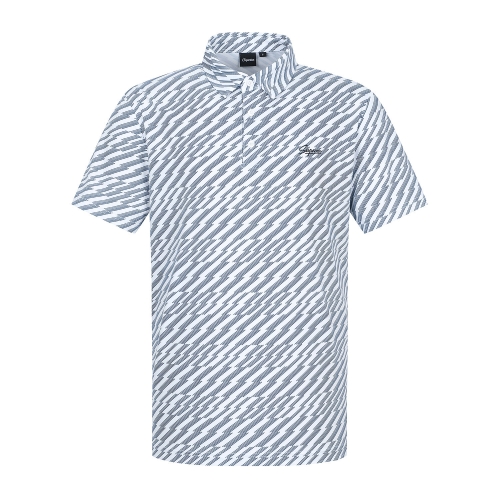  Superior 남성 번개 패턴 프린트 티셔츠 터콰이즈 IM0EKS22324