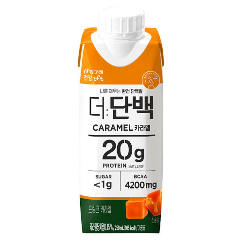 빙그레 더단백 드링크 카라멜 250ml (1개)_이미지