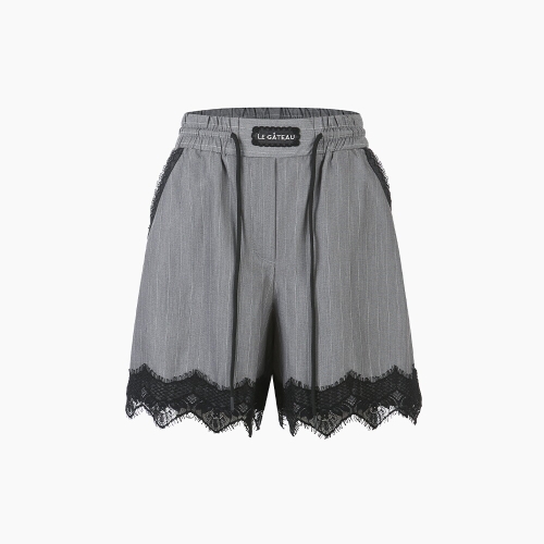 에고이스트 BLUE LABEL 배색 레이스 밴딩 숏팬츠 ES2OPT04_이미지