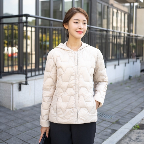 모슬린 엄마옷 니트후드오리털경량패딩 점퍼 JP516314 중년여성/50대/60대/70대/빅사이즈/할머니옷_이미지