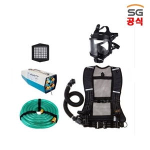 SG생활안전 송기마스크 전동송풍기형 HM5000/4E 2인 세트