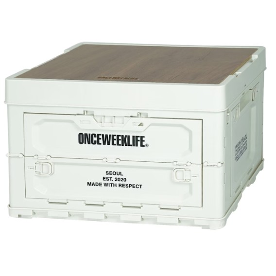 원스위크라이프 캠핑 접이식 멀티 오픈 폴딩 박스 아이보리