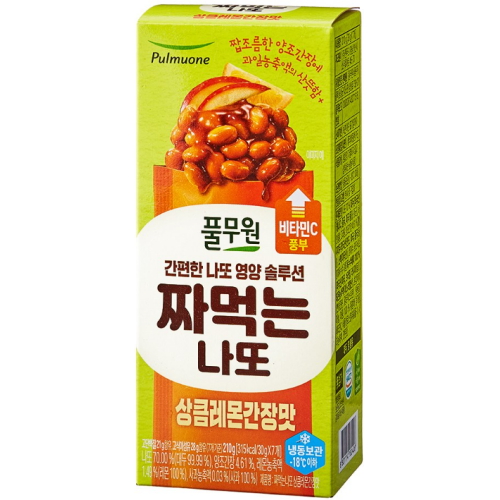 풀무원 짜먹는나또 상큼레몬간장맛 210g (30g x 7개)