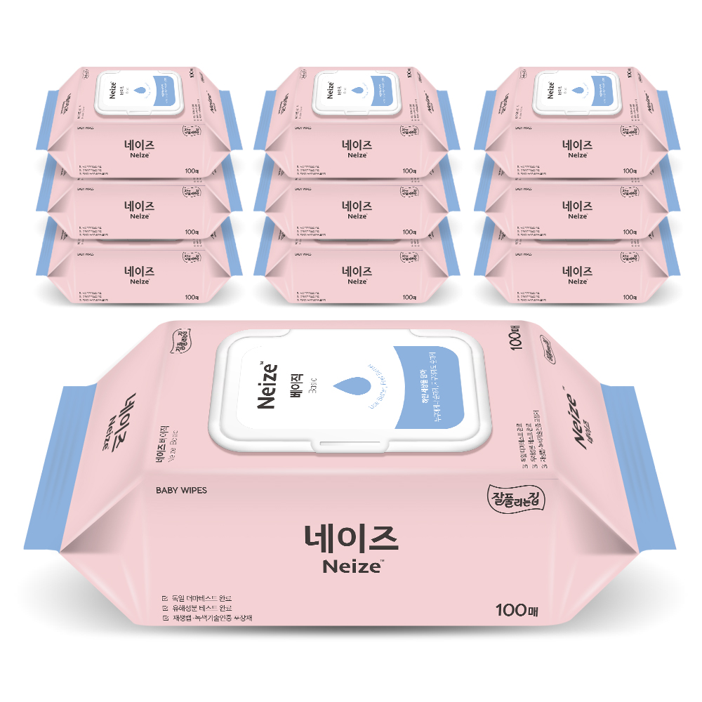 베이직 물티슈 캡형 100매