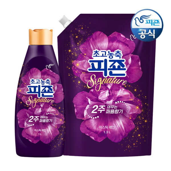 피죤 초고농축 시그니처 미스틱레인 1L + 리필 1.3L