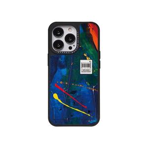 아이폰14 플러스 OIL PAINTING- BLUE 카드수납 거치/교체형 케이스