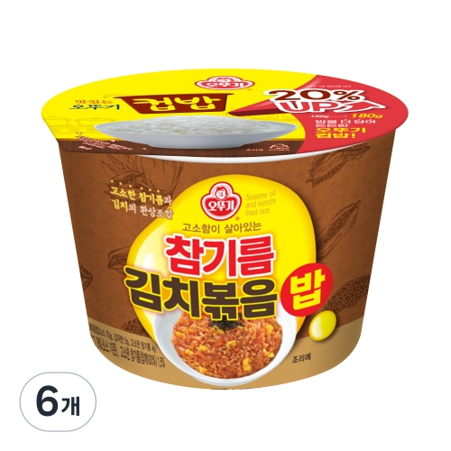 오뚜기 컵밥 참기름김치볶음밥 259g (6개)_이미지