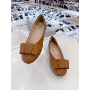 세이브존01 여성 캐주얼 리본 플랫 카멜 422253 AM S32540794