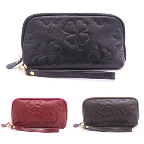 짝꿍닷컴 네잎 클로버 천연소가죽 파우치 LED-TK-100