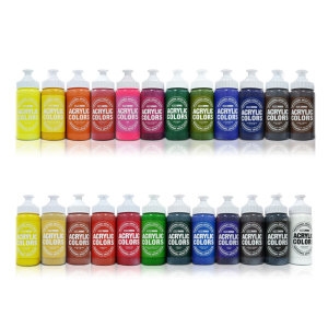 종이나라 비비드 아크릴물감 세트 220ml (24색)_이미지
