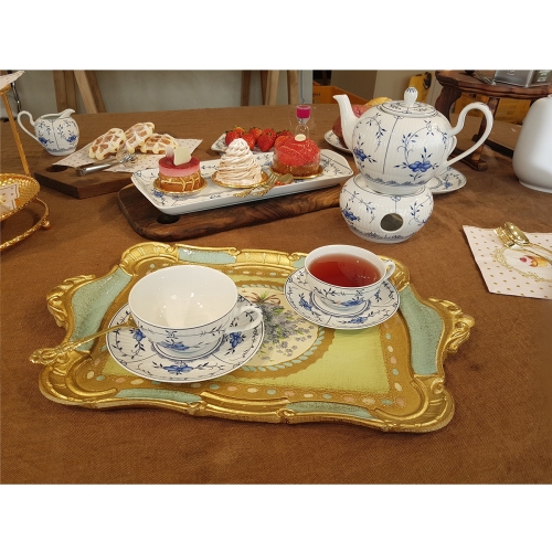 마시피렌체 플라워블루 사각트레이3호