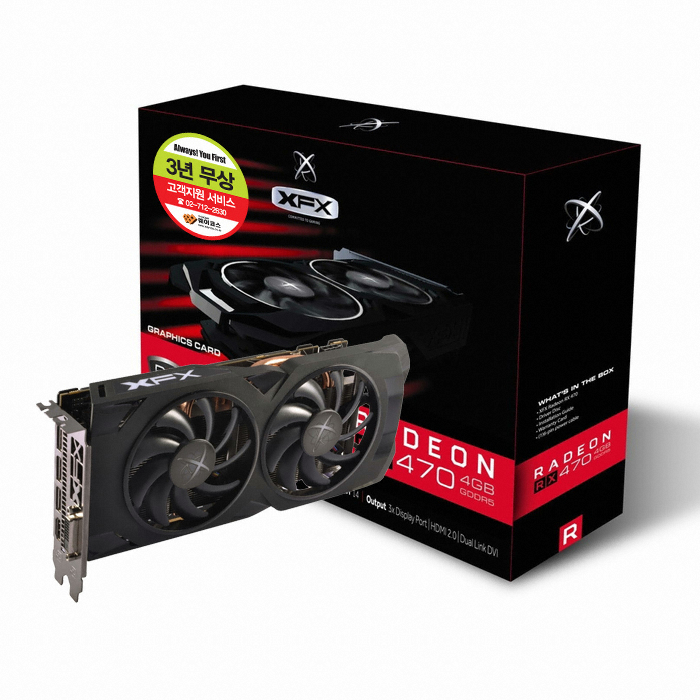 XFX 라데온 RX 470 블랙울프 OC D5 4GB_이미지