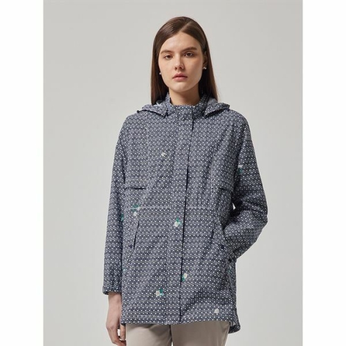 패션그룹형지 크로커다일 레이디 허리 스트링 프린트 점퍼 네이비 CLCSJP2_이미지