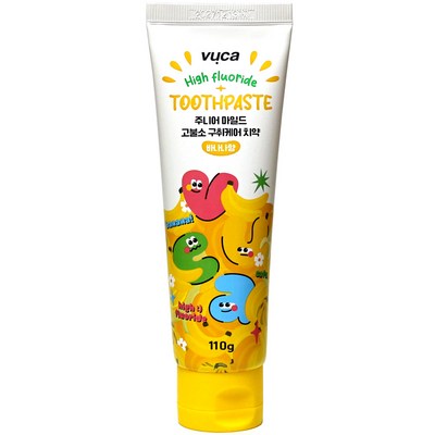 뷰카 주니어 마일드 고불소 구취케어 치약 바나나향 110g (2개)_이미지
