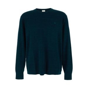 Ķ��Ŭ���� CALVIN KLEIN LV04LB305G2ET Blue Crewneck Sweater with Logo Embroider..