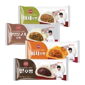 롯데제과  기린 팥 + 야채 + 피자 + 불고기호빵 상품이미지