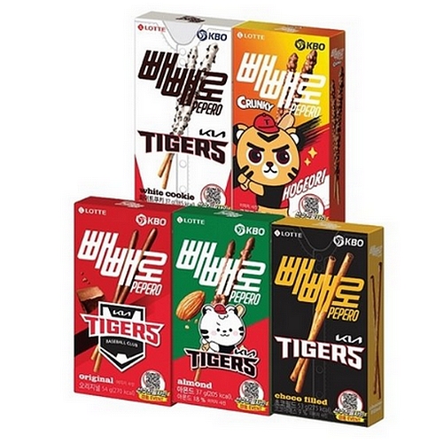롯데제과 KBO X 빼빼로 5종 혼합구성 (기아 타이거즈) [25개]