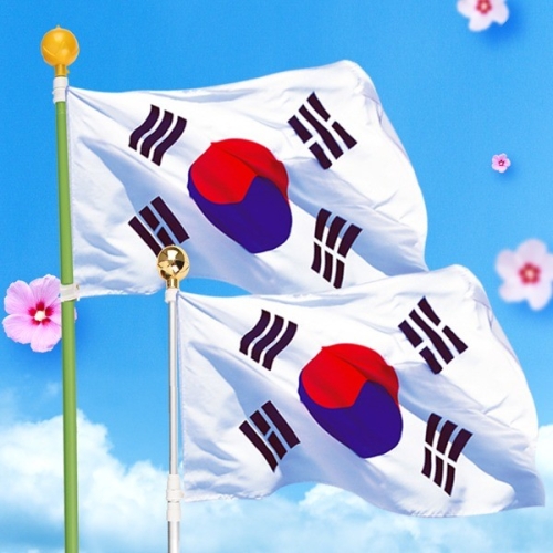제이케이스포츠 3단 일반형 태극기 가정용 광복절 깃대_이미지