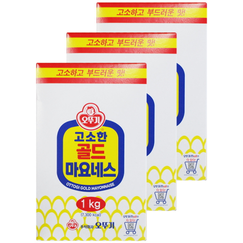 오뚜기 고소한 골드 마요네스 1kg (3개)