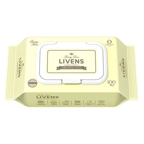 오리지널 플러스 도톰한 저자극 아기 물티슈 캡형 100매