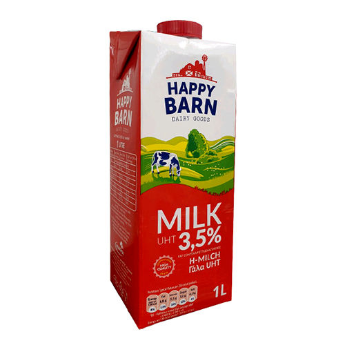 MLEKPOL HAPPY BARN 해피반 우유 3.5% 1L (멸균) (12개)