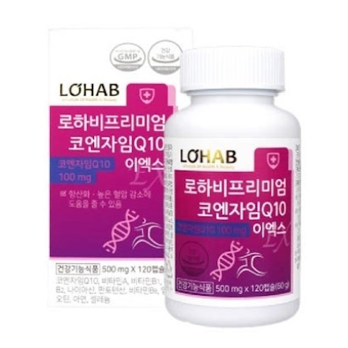 코스맥스바이오 로하비 프리미엄 코엔자임Q10 이엑스 500mg 120정 (1개)