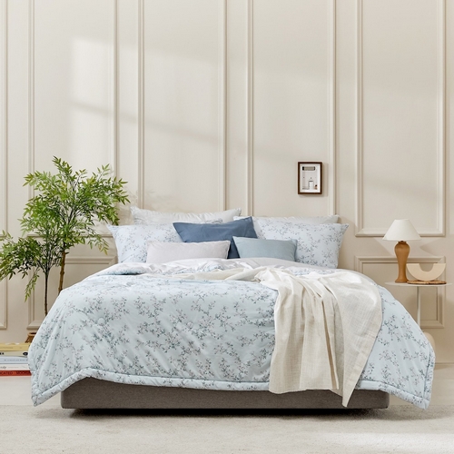 이브닝 여름 블루 차렵베개세트