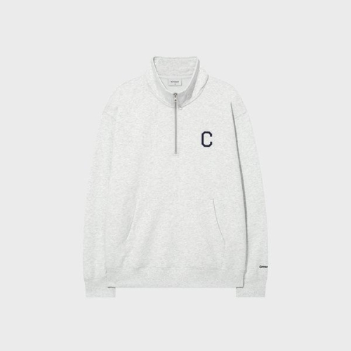 커버낫 인싸템 C로고 하프집업 맨투맨 헤더그레이 CO25038HG 티셔츠 라운드