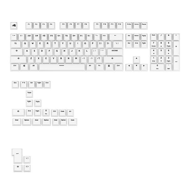 글로리어스 GPBT Basics 키캡 세트 (Classic White)