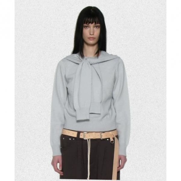 파르티멘토 PARTIMENTO WOMEN 레이어드 슬리브 니트 크루넥_스카이 PW25WK-01SK 885980