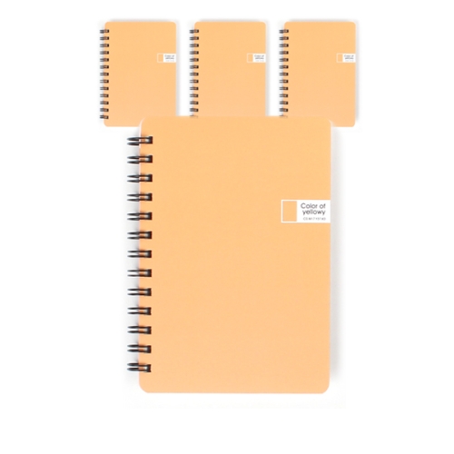톡톡팬시 CMYK 컬러 스프링 노트 옐로우 4개