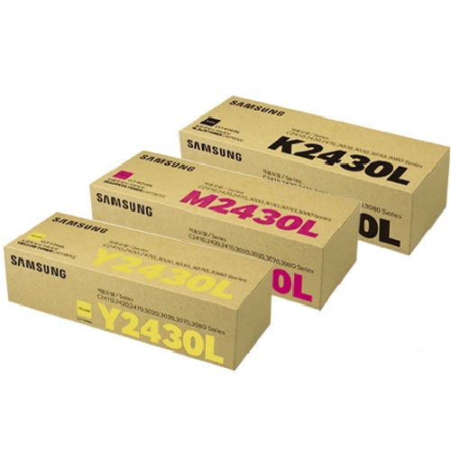 삼성전자 정품 CLT-K2430L, CLT-M2430L, CLT-Y2430L 3색 세트
