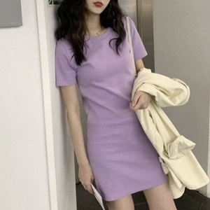 파스텔 베이직 원피스 무지원피스 미니스커트 치마 WFHW44Q_이미지
