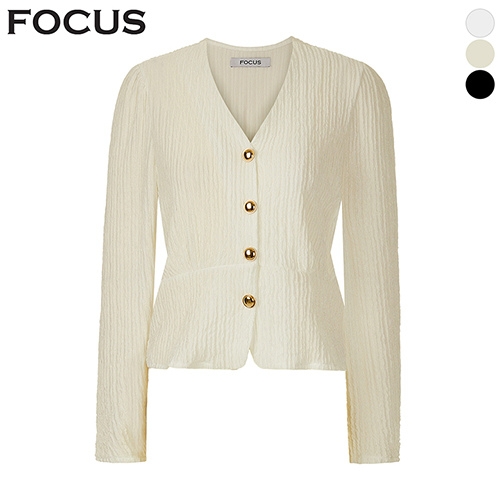 포커스 페미닌셔링텐션블라우스_VFI5F1BL5021_이미지