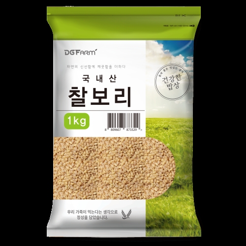 건강한밥상 국산 찰보리쌀 (1kg,1개)