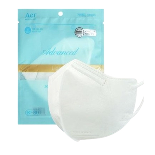 씨앤투스성진 아에르 어드밴스드 라이트 보건용 마스크 L KF80 1개입 30개 화이트